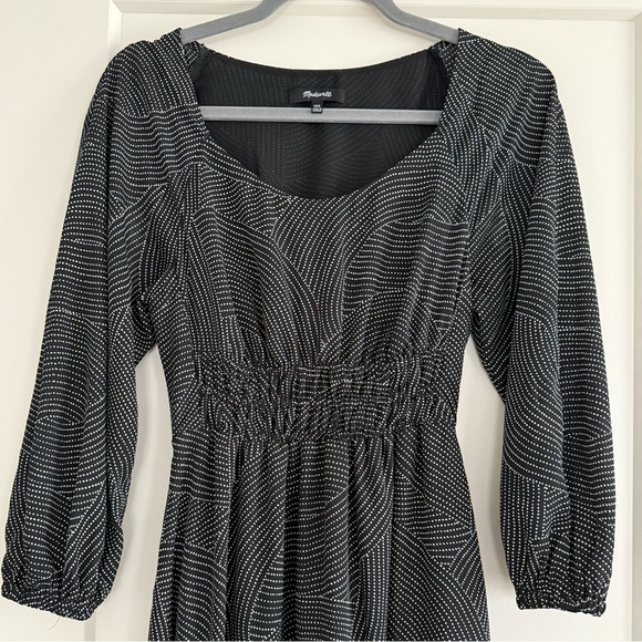 Madewell Balloon Sleeve Ruched midi dress size xxs - Picture 6 of 9